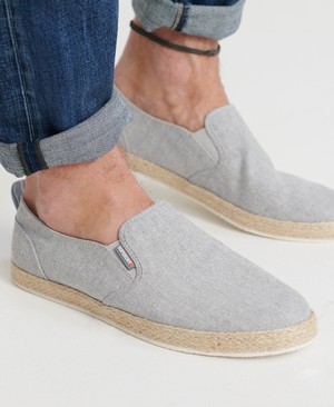 Superdry Hybrid Slip On Classic Espadrilles Férfi Cipő Szürke | BTFQO6018